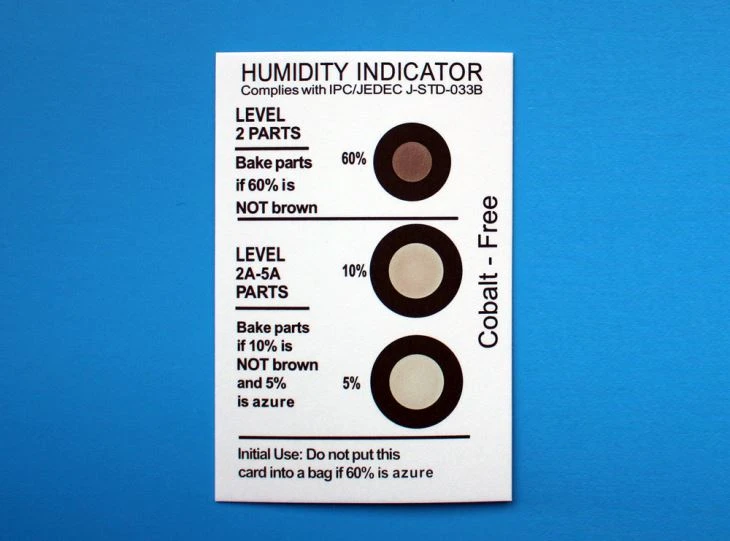 3 Dots Moisture Indicator Card
