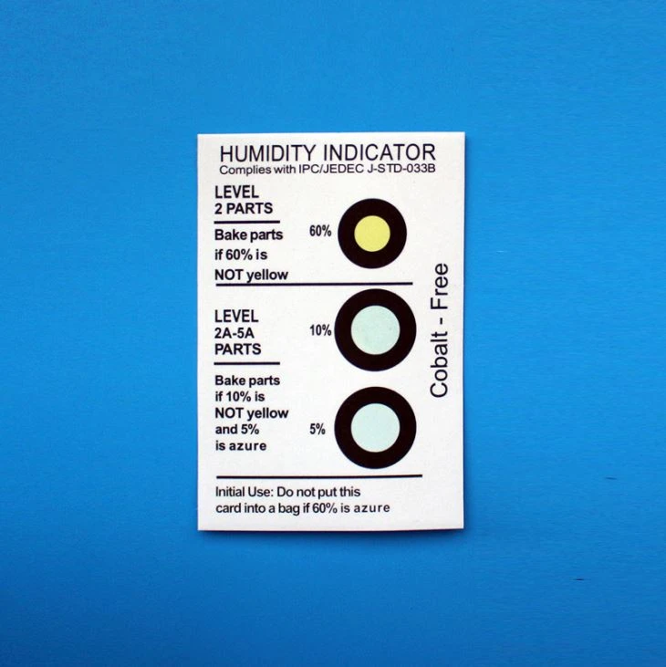 Chunwang Humidity Sensitive Color Change Card